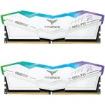 TeamGroup Delta RGB White DDR5 32GB RAM με 2x16GB Modules και Ταχύτητα 6000 για Desktop
