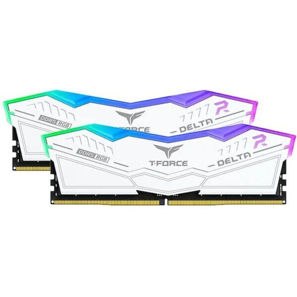TeamGroup Delta RGB White DDR5 32GB RAM με 2x16GB Modules και Ταχύτητα 6000 για Desktop