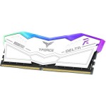 TeamGroup Delta RGB White DDR5 32GB RAM με 2x16GB Modules και Ταχύτητα 6000 για Desktop
