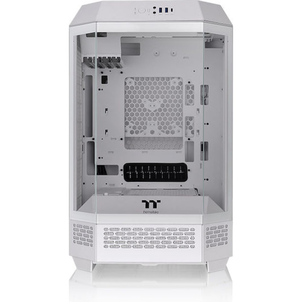 Thermaltake The Tower 300 Micro Tower Κουτί Υπολογιστή με Πλαϊνό Παράθυρο και RGB Φωτισμό Λευκό