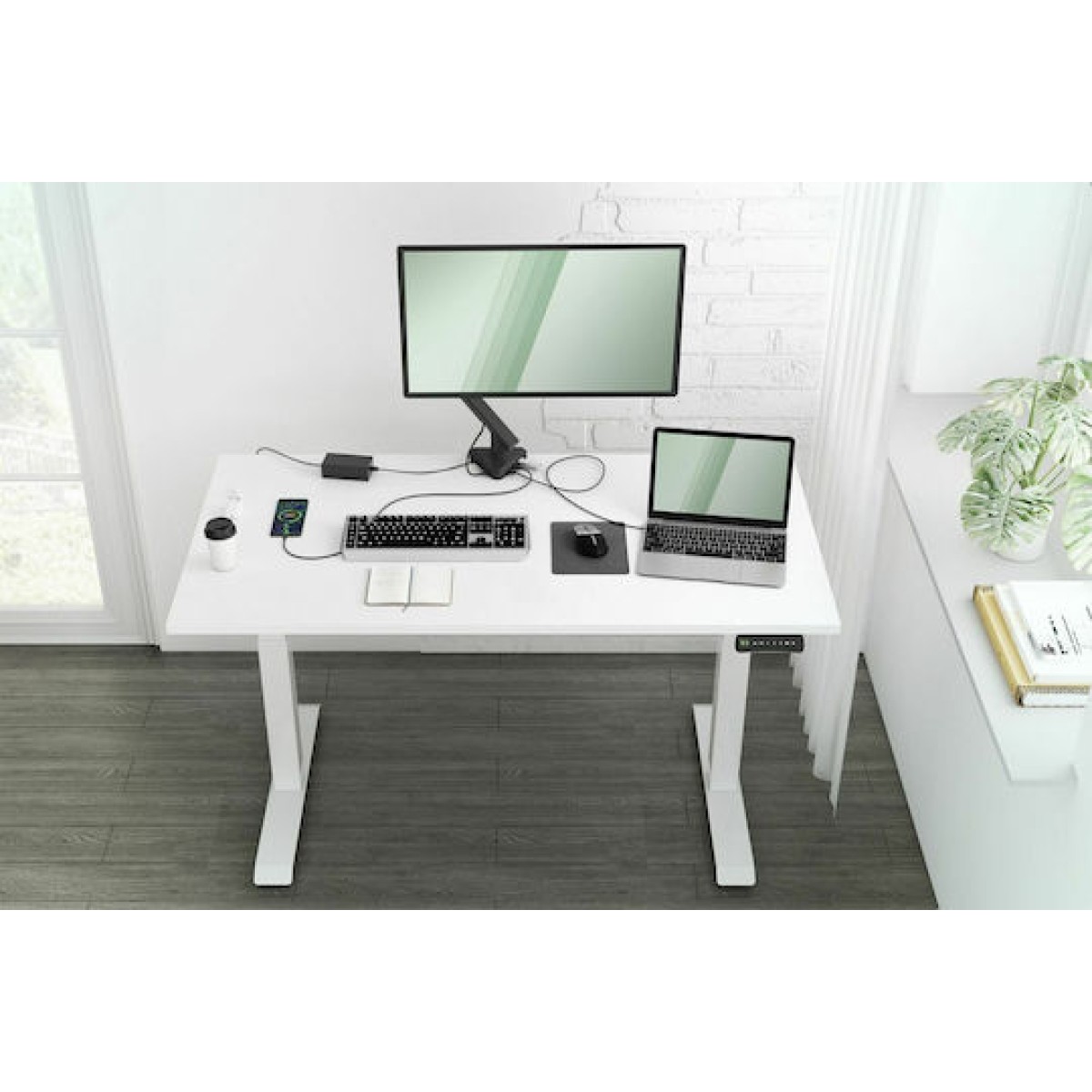 Digitus Βάση Γραφείου Οθόνης με Βραχίονα (DA-90405)