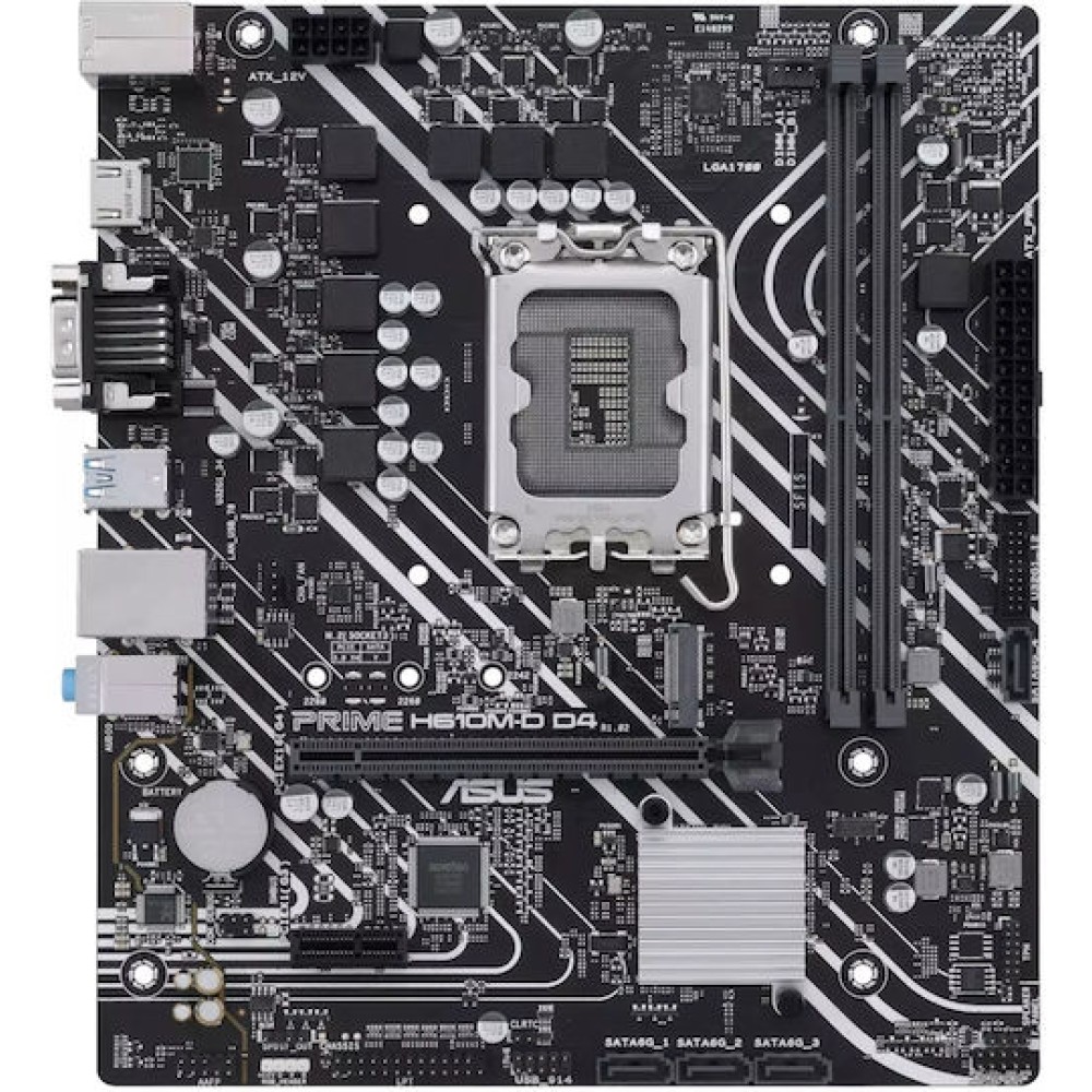Asus Prime H610M-D D4 Motherboard Micro ATX με Intel 1700 Socket