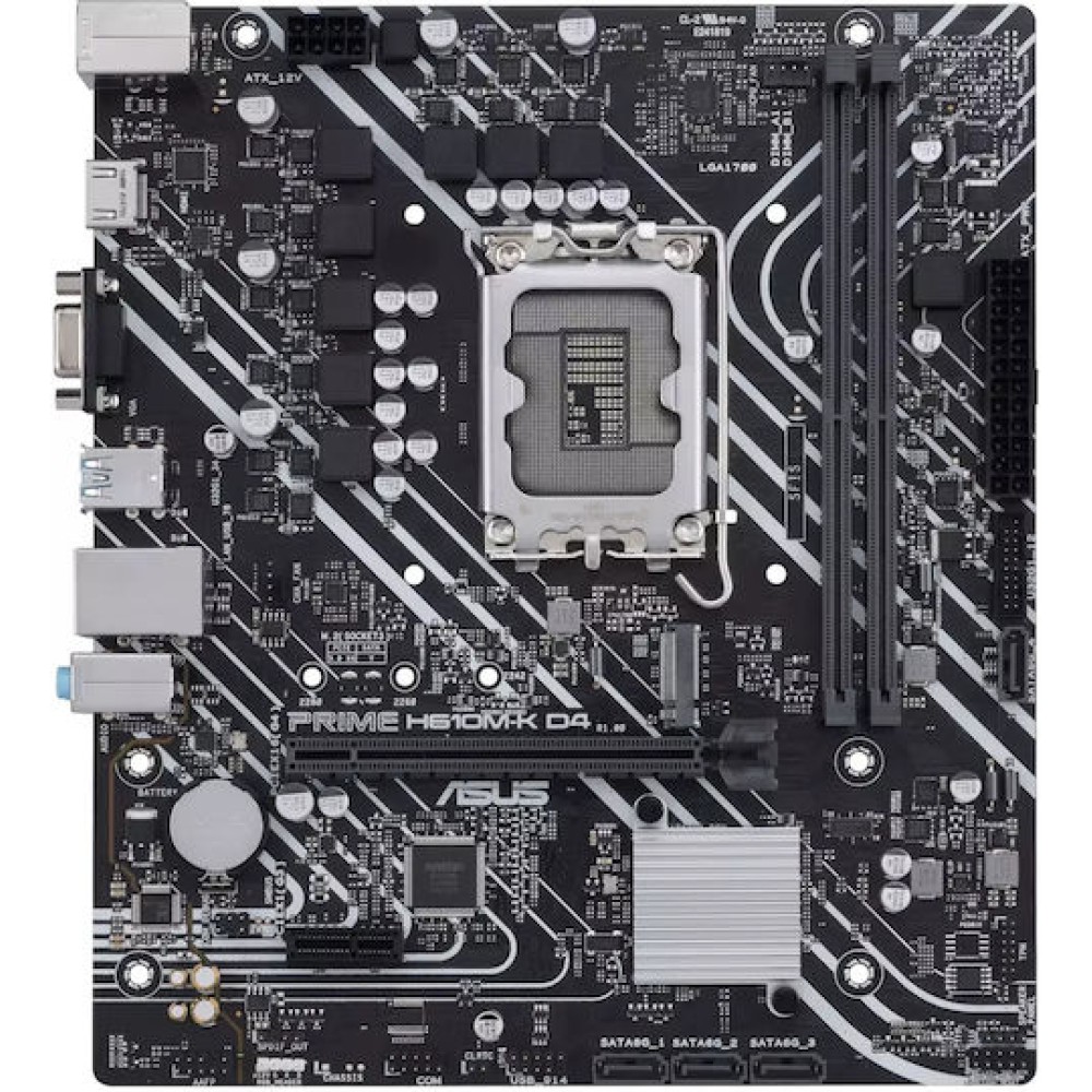 Asus Prime H610M-K D4 Motherboard Micro ATX με Intel 1700 Socket 90MB1A10-M0EAY0