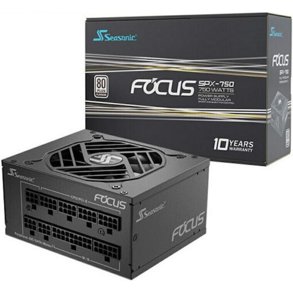 Seasonic Focus PX 750W Μαύρο Τροφοδοτικό Υπολογιστή Full Modular 80 Plus Platinum