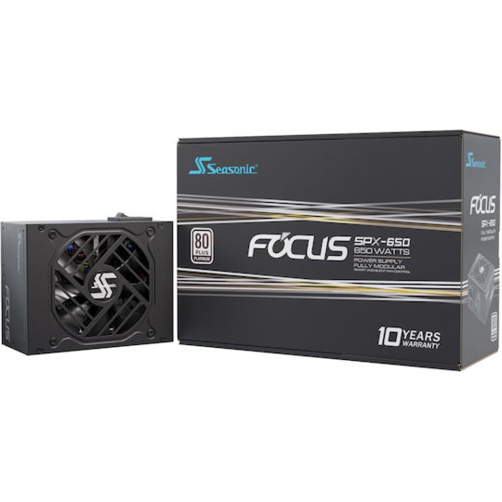 Seasonic FOCUS SPX 650 650W Μαύρο Τροφοδοτικό Υπολογιστή Full Modular 80 Plus Platinum
