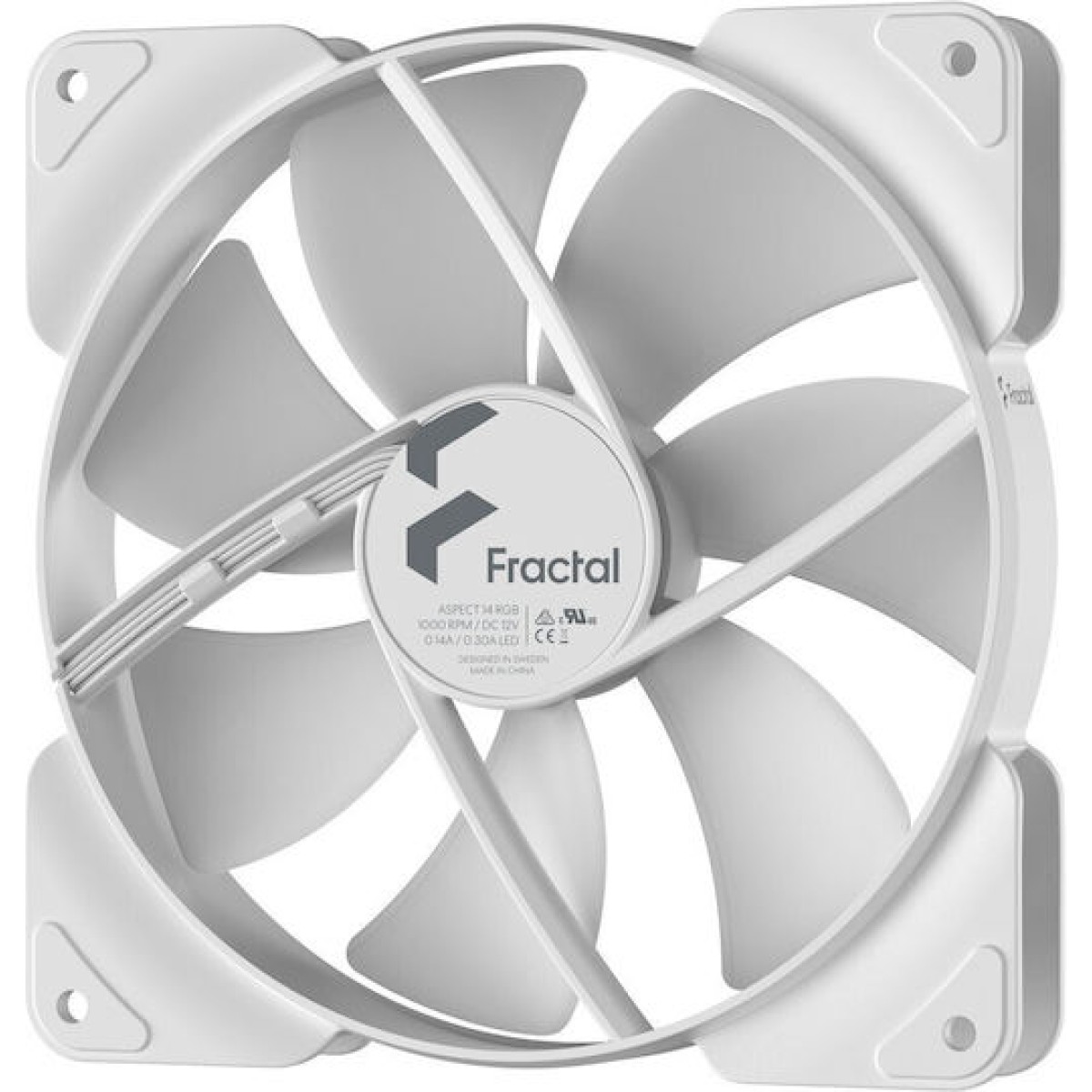 Fractal Design Aspect 14 RGB Case Fan 140mm με Σύνδεση 4-Pin PWM Λευκό