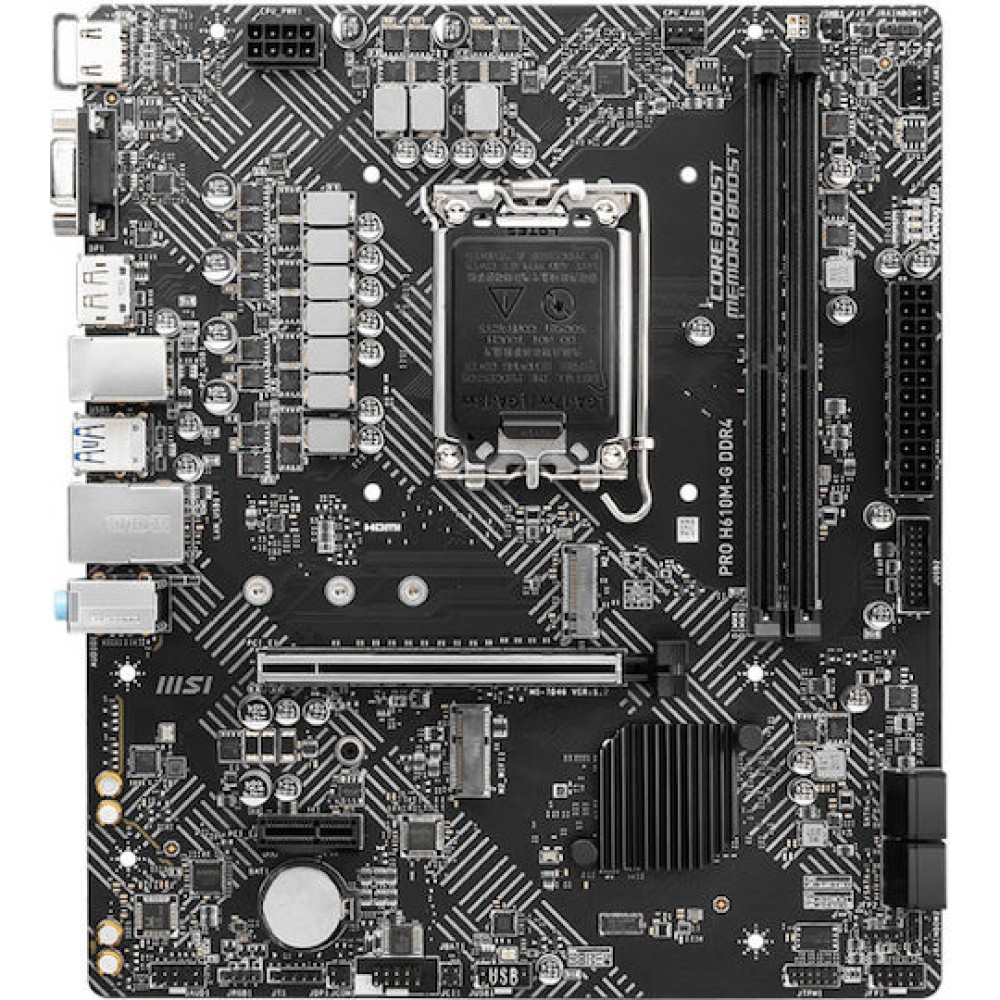 MSI Pro H610M-G DDR4 Motherboard Micro ATX με Intel 1700 Socket 7D46-009R