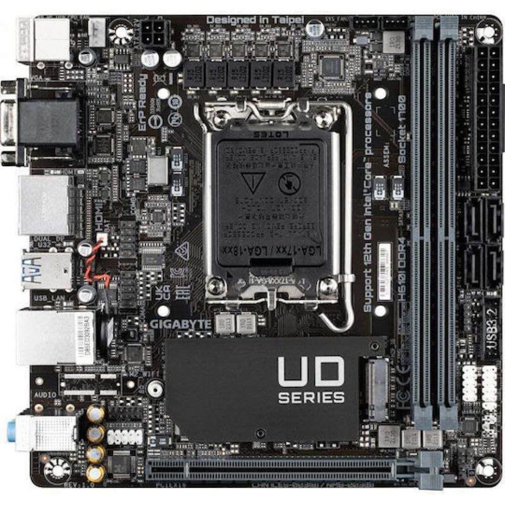 Gigabyte H610I DDR4 rev. 1.0 Motherboard Mini ITX με Intel 1700 Socket