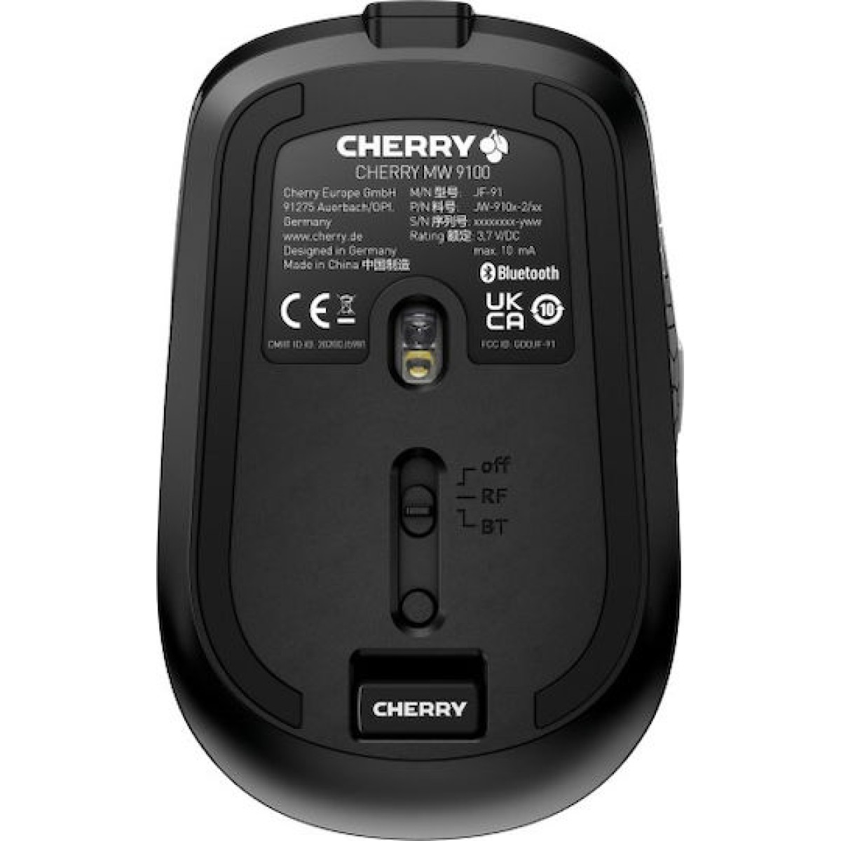 Cherry MW 9100 Ασύρματο Bluetooth Ποντίκι Μαύρο