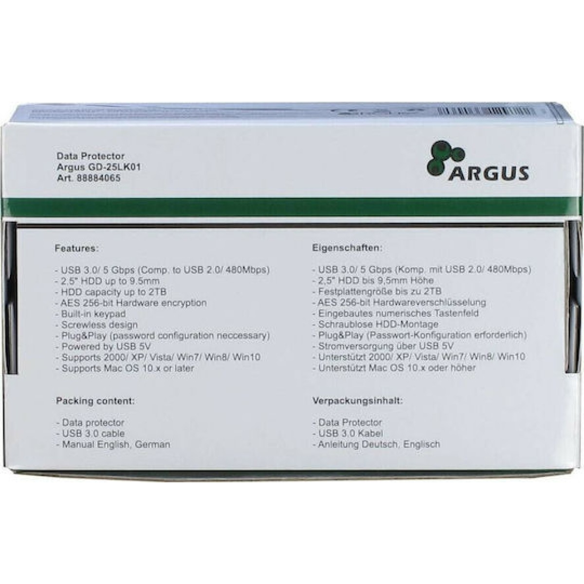 Inter-Tech Argus GD-25LK01 Θήκη για Σκληρό Δίσκο 2.5