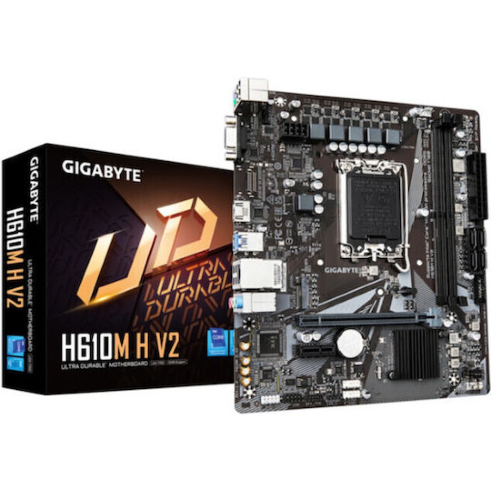 Gigabyte H610M H V2 DDR5 rev. 1.0 Motherboard Micro ATX με Intel 1700 Socket