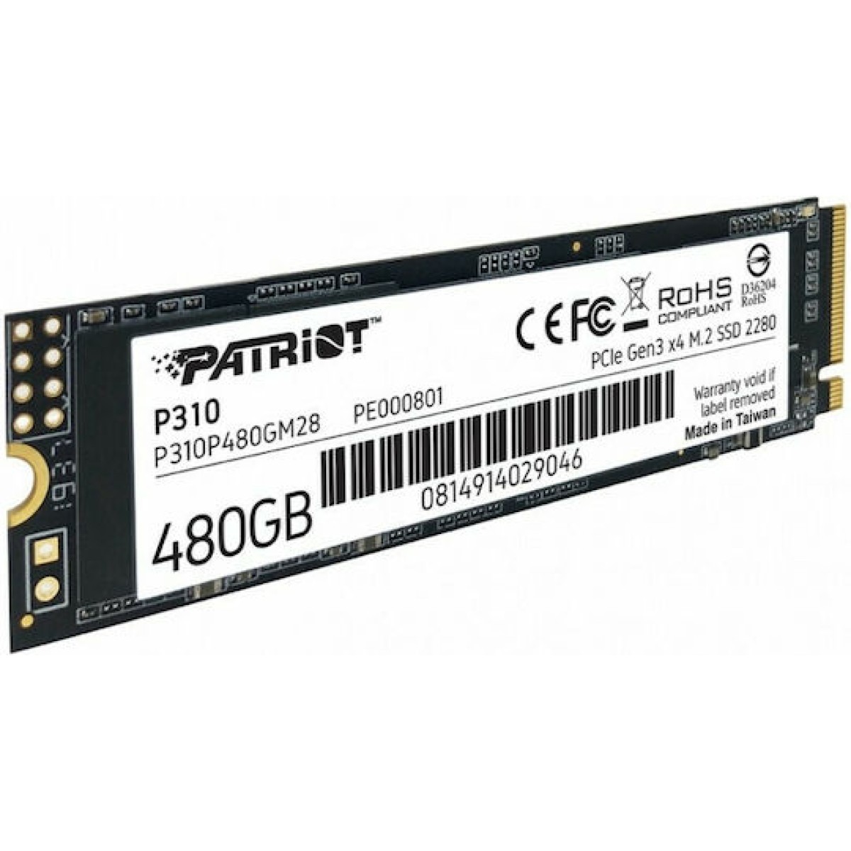 Patriot P310 SSD 480GB M.2 NVMe PCI Express 3.0