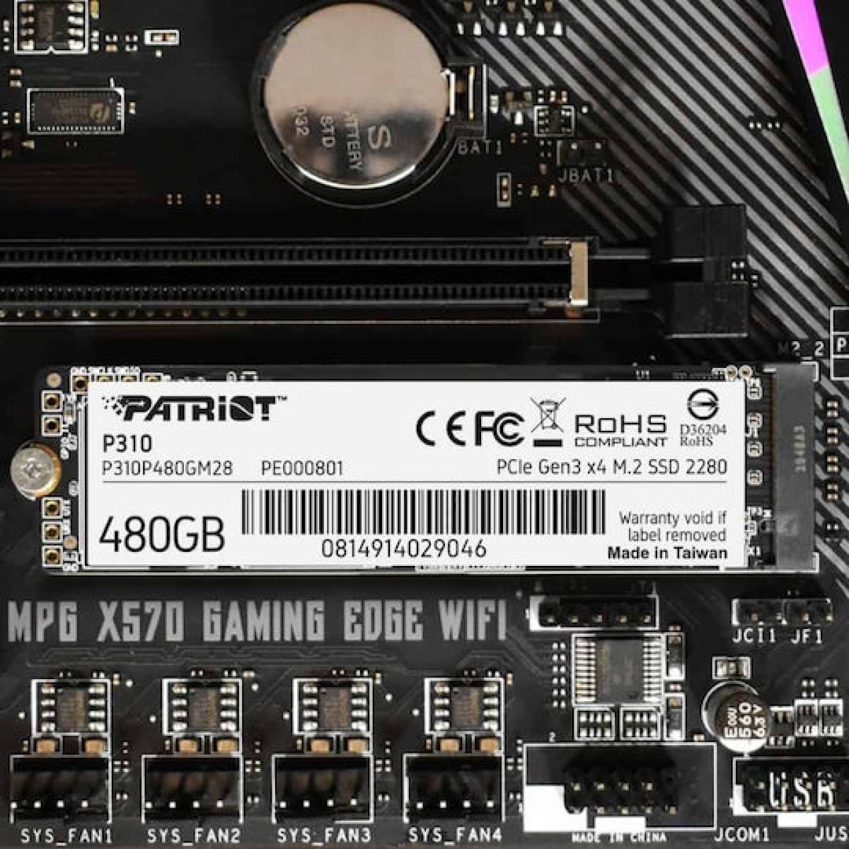 Patriot P310 SSD 480GB M.2 NVMe PCI Express 3.0