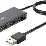 Lindy USB 2.0 Hub 4 Θυρών με σύνδεση USB-A Γκρι