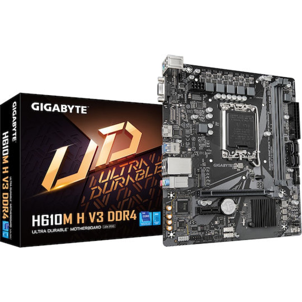 Gigabyte H610M H V3 DDR4 rev. 1.0 Motherboard Micro ATX με Intel 1700 Socket