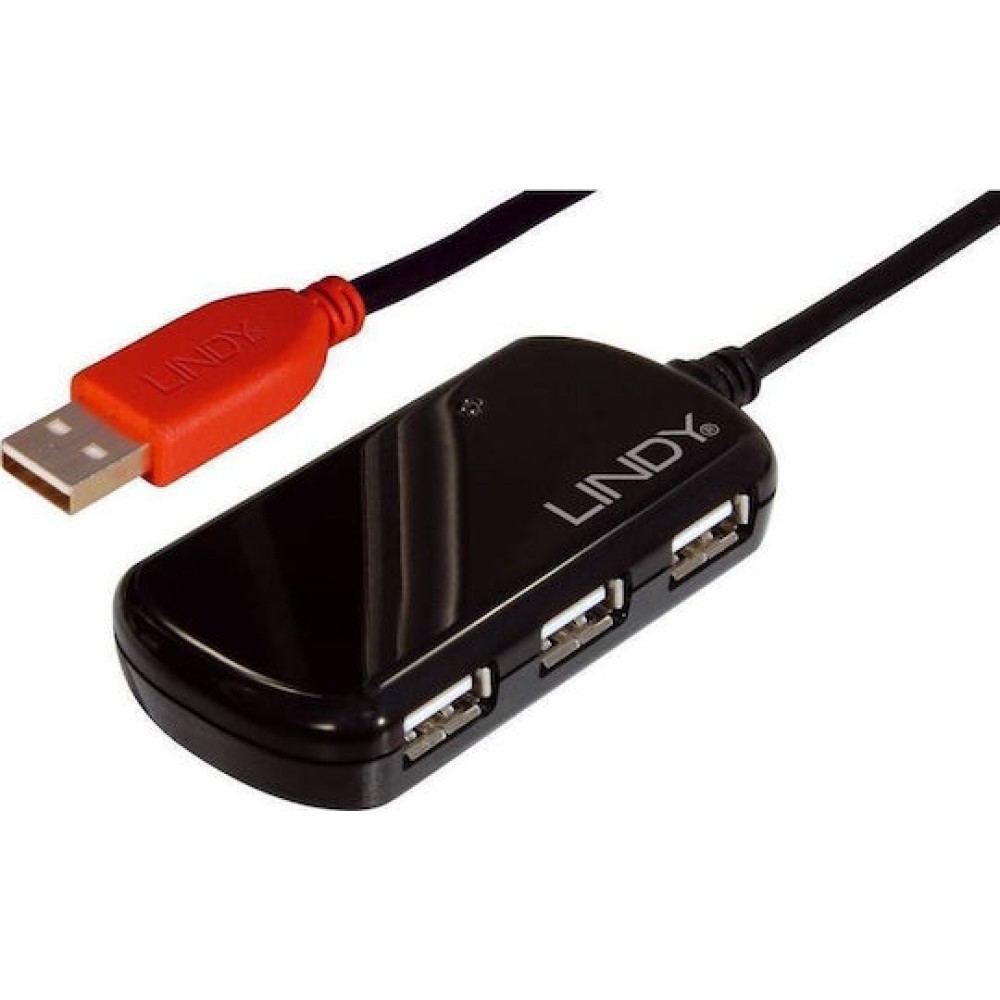 Lindy USB 2.0 Hub 4 Θυρών με σύνδεση USB-A