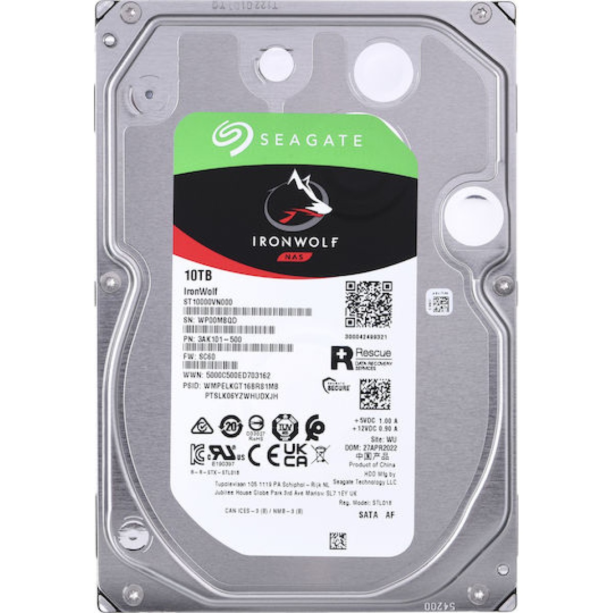 Seagate Ironwolf 10TB HDD Σκληρός Δίσκος 3.5\