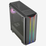 Aerocool Skyline Gaming Midi Tower Κουτί Υπολογιστή με RGB Φωτισμό Μαύρο