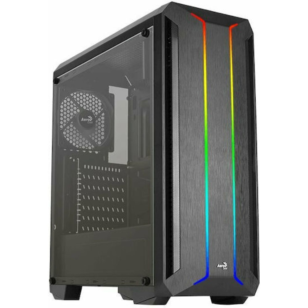Aerocool Skyline Gaming Midi Tower Κουτί Υπολογιστή με RGB Φωτισμό Μαύρο