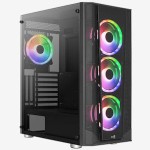 Aerocool Prism ARGB Midi Tower Κουτί Υπολογιστή Μαύρο