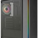 Aerocool Genesis ARGB v2 Gaming Midi Tower Κουτί Υπολογιστή με Πλαϊνό Παράθυρο Μαύρο