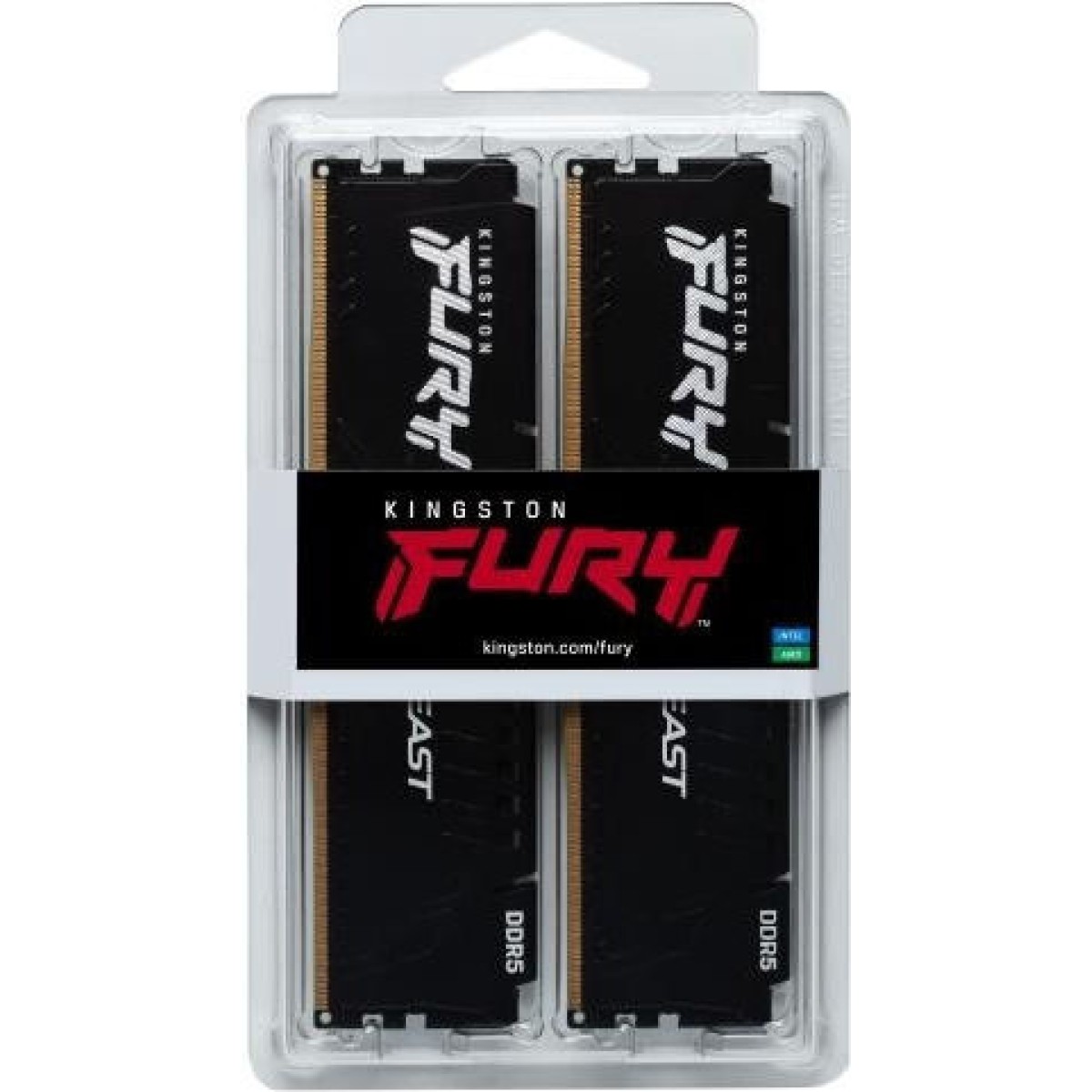 Kingston Fury Beast DDR5 64GB RAM με 2x32GB Modules και Ταχύτητα 5200 για Desktop