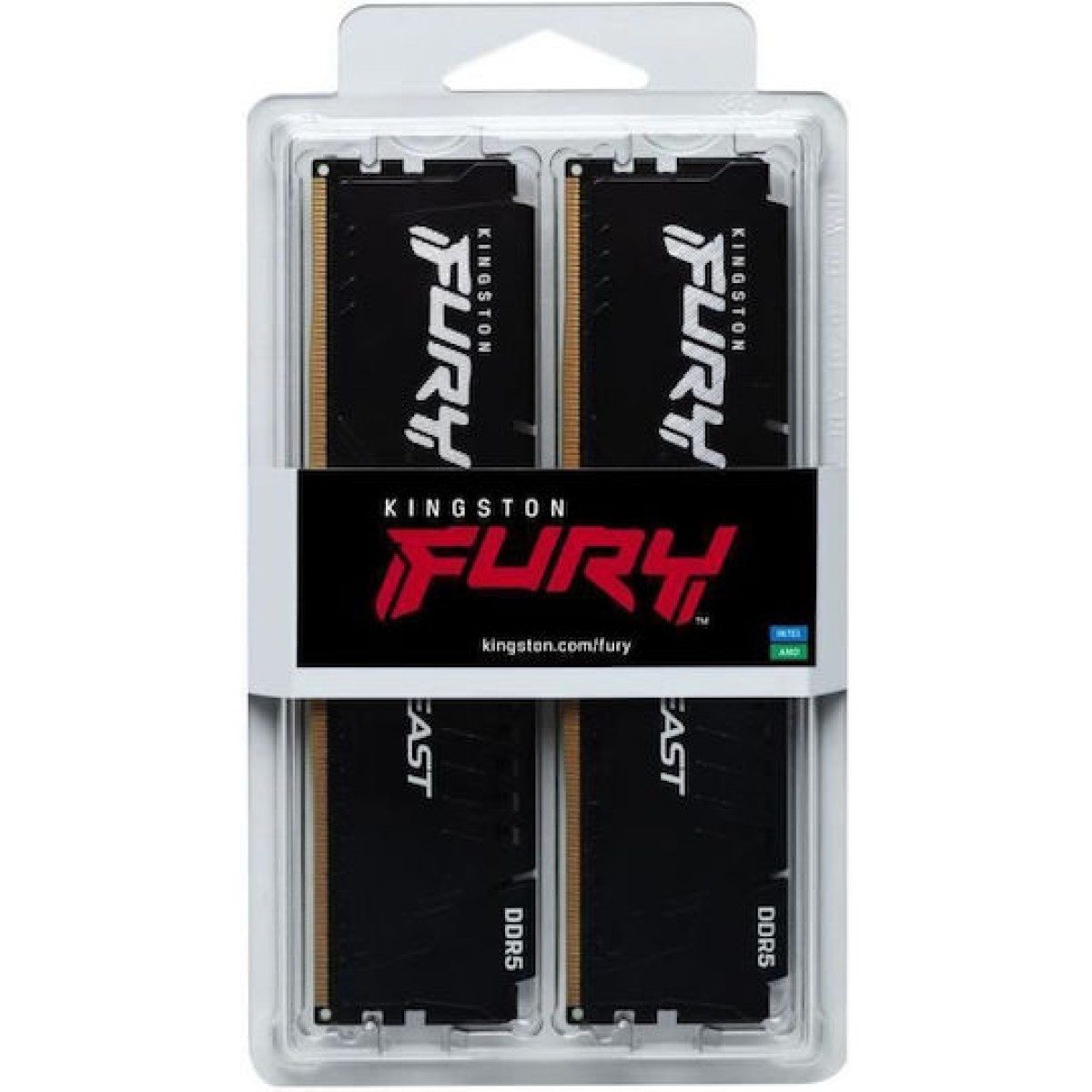Kingston Fury Beast DDR5 16GB RAM με 2x8GB Modules και Ταχύτητα 5600 για Desktop