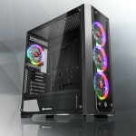 Raijintek Ponos TG4 Gaming Midi Tower Κουτί Υπολογιστή με Πλαϊνό Παράθυρο Μαύρο