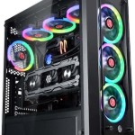Raijintek Ponos TG4 Gaming Midi Tower Κουτί Υπολογιστή με Πλαϊνό Παράθυρο Μαύρο