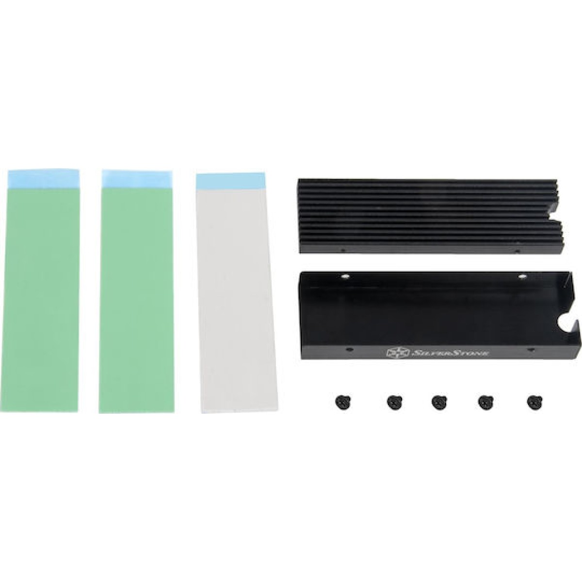 Silverstone M.2 Passive Cooler Slim-profile Aluminum Black Ψύξη Μ.2 SSD Μαύρο
