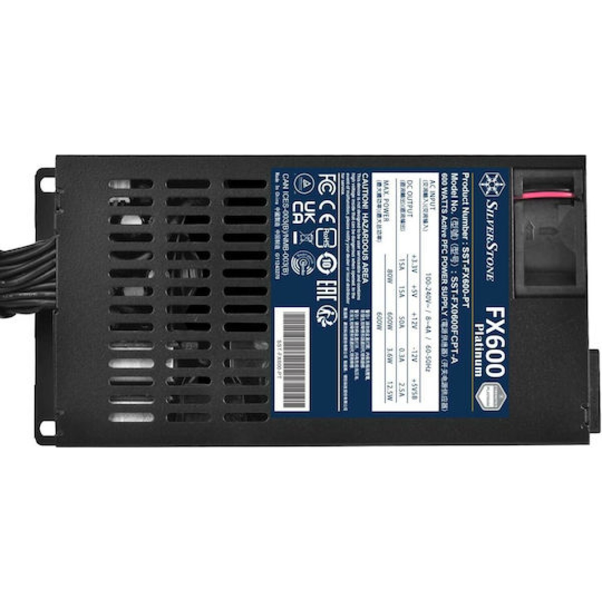 Silverstone FX600-PT 600W Μαύρο Τροφοδοτικό Υπολογιστή Full Wired