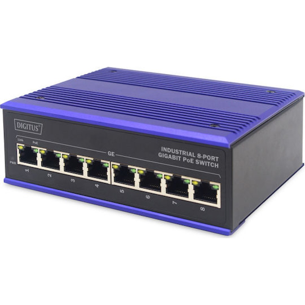 Digitus DN-651121 Unmanaged L2 PoE+ Switch με 8 Θύρες Ethernet