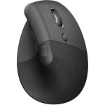 Logitech Lift Ασύρματο Εργονομικό Vertical Ποντίκι για Αριστερόχειρες Μαύρο