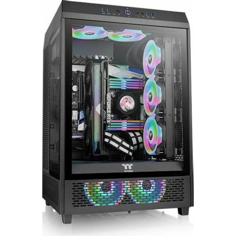 Thermaltake The Tower 500 Gaming Midi Tower Κουτί Υπολογιστή με Πλαϊνό Παράθυρο Μαύρο