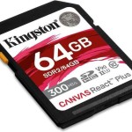 Kingston Canvas React Plus SDXC 64GB Class 10 U3 V90 UHS-II