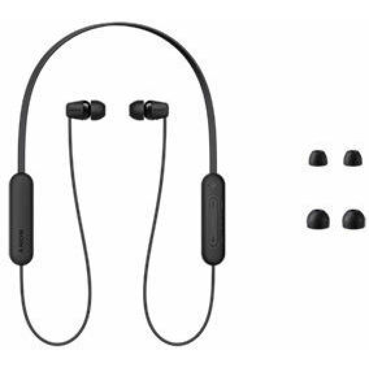 Sony WI-C100 In-ear Bluetooth Handsfree Ακουστικά με Αντοχή στον Ιδρώτα Μαύρα