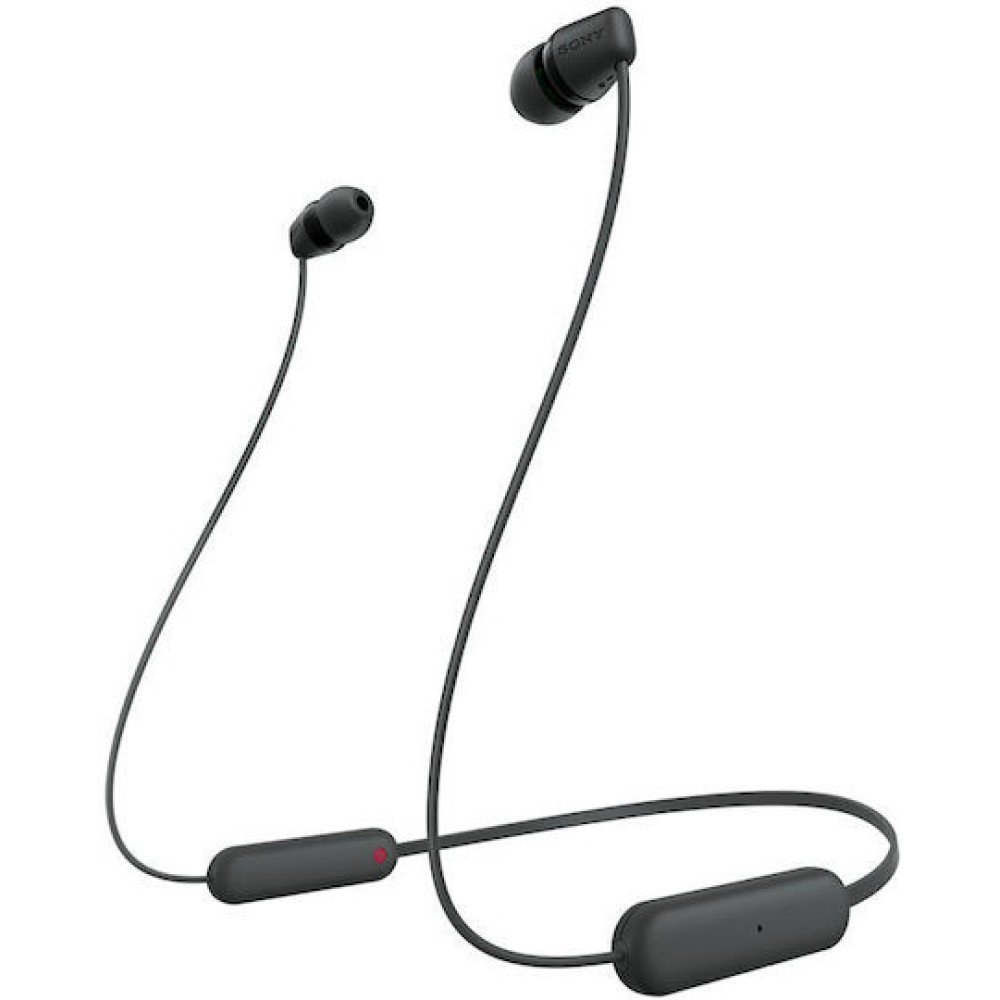 Sony WI-C100 In-ear Bluetooth Handsfree Ακουστικά με Αντοχή στον Ιδρώτα Μαύρα