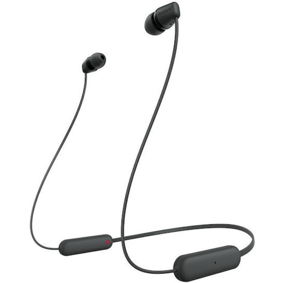Sony WI-C100 In-ear Bluetooth Handsfree Ακουστικά με Αντοχή στον Ιδρώτα Μαύρα