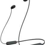 Sony WI-C100 In-ear Bluetooth Handsfree Ακουστικά με Αντοχή στον Ιδρώτα Μαύρα