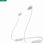 Sony WI-C100 In-ear Bluetooth Handsfree Ακουστικά με Αντοχή στον Ιδρώτα Λευκά