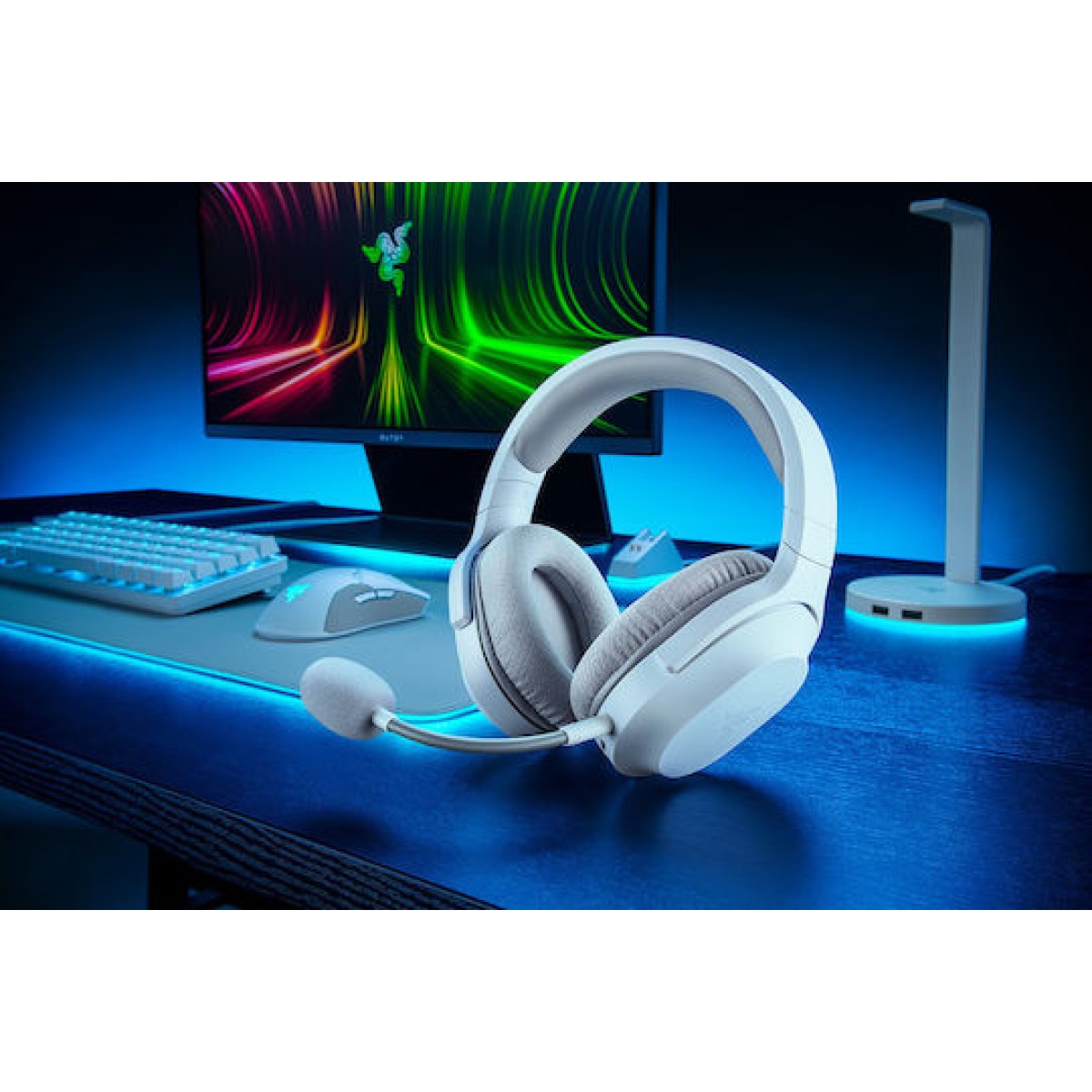 Razer Barracuda X Ασύρματο Over Ear Gaming Headset με σύνδεση 3.5mm / USB / Bluetooth Λευκό