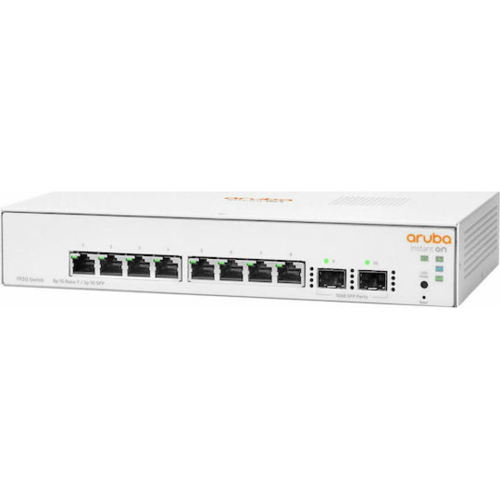 Aruba Instant On 1930 8G 2SFP Managed L3 / L2 Switch με 8 Θύρες Gigabit (1Gbps) Ethernet και 2 SFP Θύρες