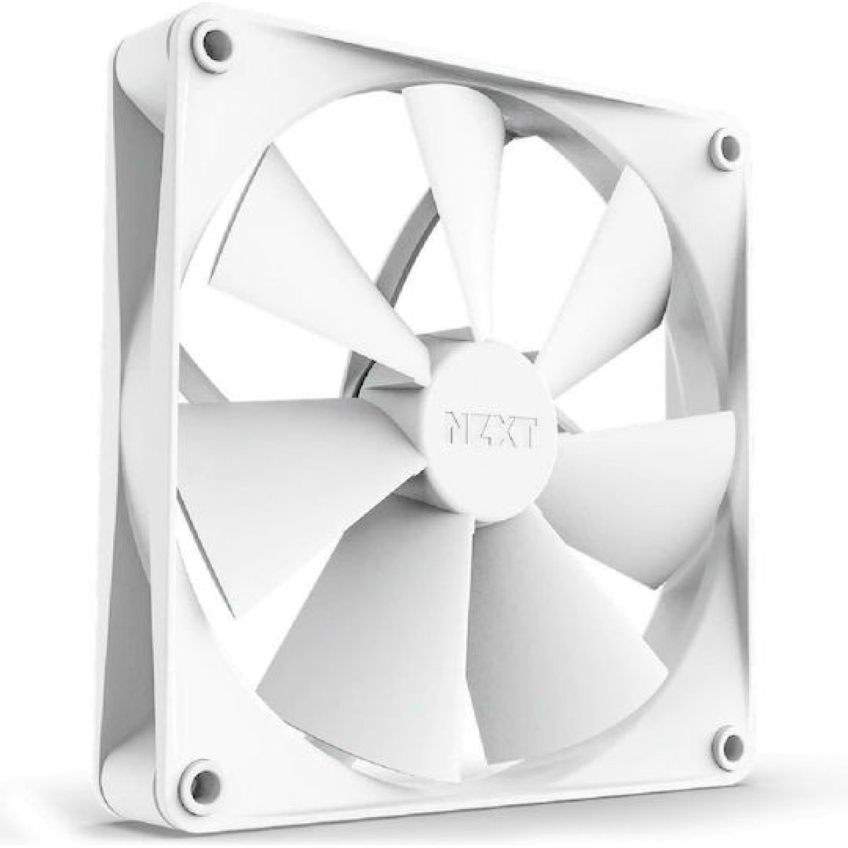 NZXT F140P Case Fan με Λευκό Φωτισμό και Σύνδεση 4-Pin PWM Λευκό