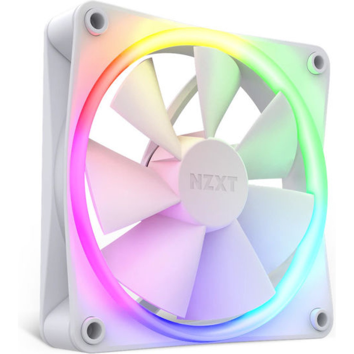 NZXT F120 RGB Case Fan με Σύνδεση 4-Pin PWM 3τμχ Λευκό