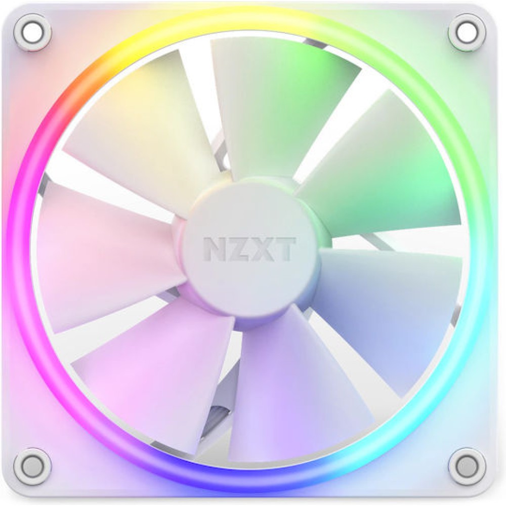 NZXT F120 RGB Case Fan με Σύνδεση 4-Pin PWM Λευκό