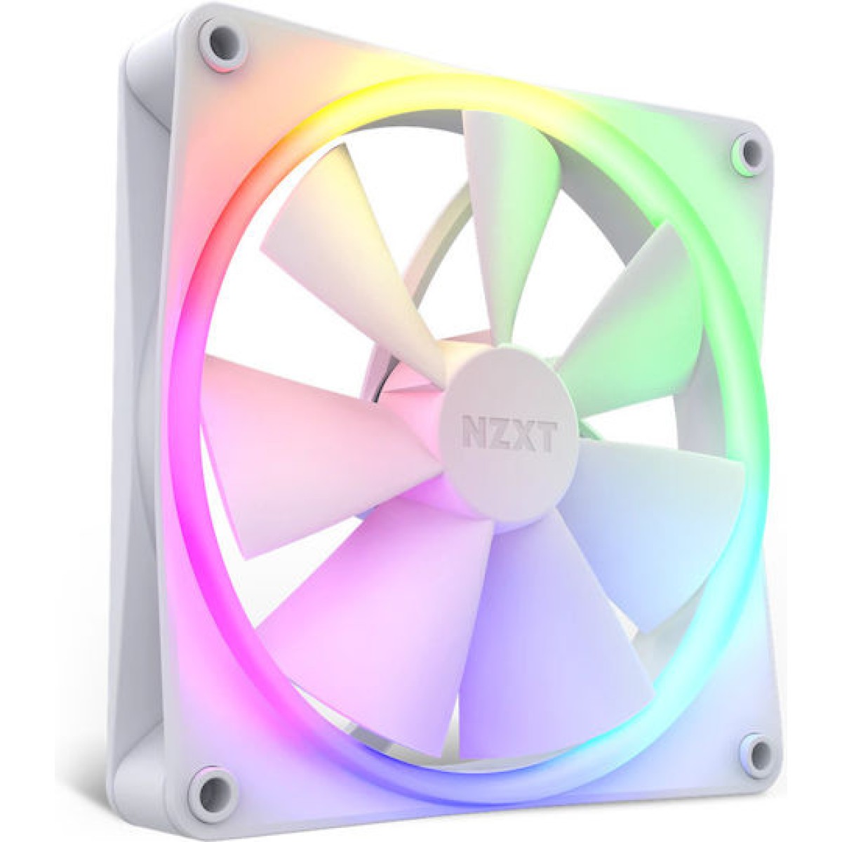 NZXT F140 RGB Case Fan με Σύνδεση 4-Pin PWM 2τμχ Λευκό