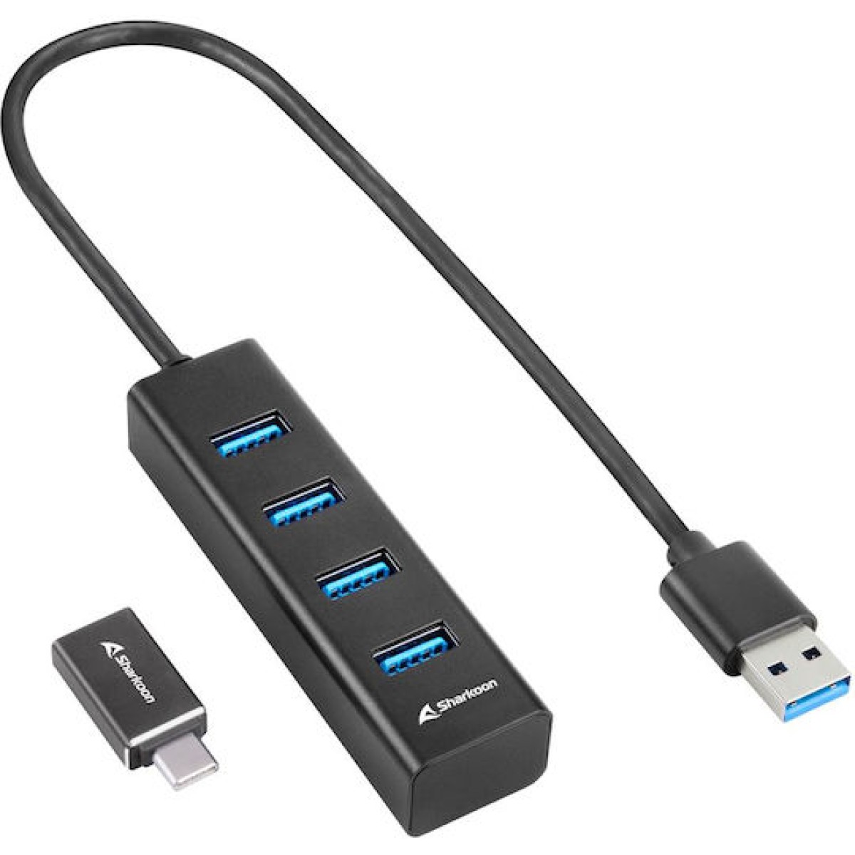 Sharkoon USB 3.2 Hub 4 Θυρών με σύνδεση USB-A / USB-C
