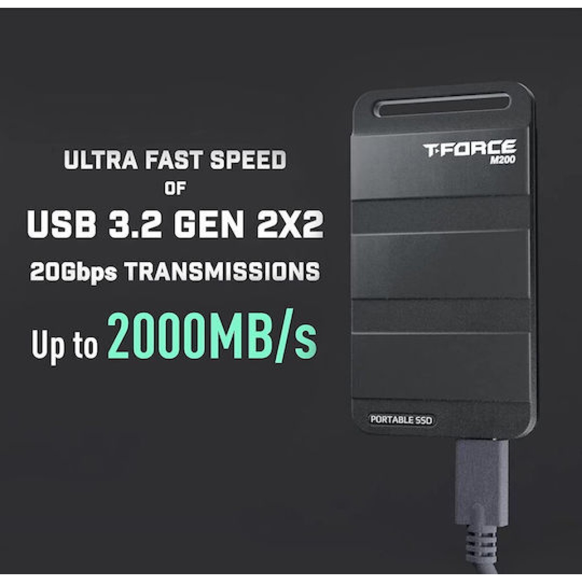 TeamGroup M200 USB 3.2 / USB-C Εξωτερικός SSD 1TB 2.5