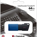 Kingston Datatraveler Exodia M 64GB USB 3.2 Stick Μαύρο