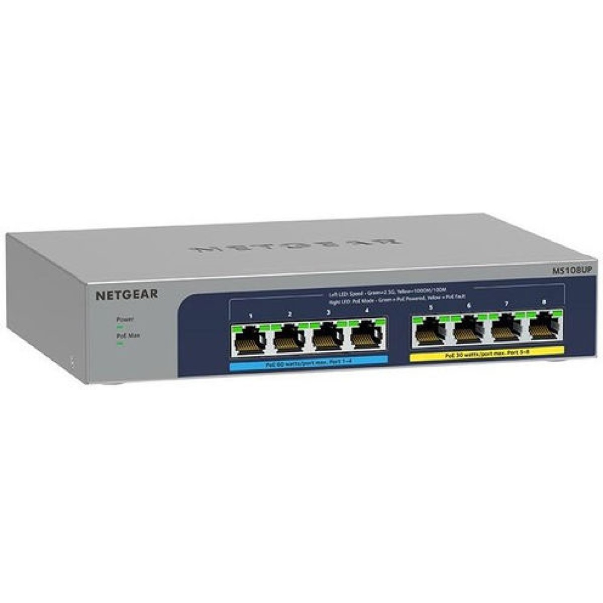 NetGear MS108UP Unmanaged L2 PoE+ Switch με 8 Θύρες Ethernet